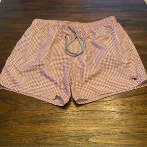 Ted Baker Swim Trunks  Men Sz 6 (2XL) Geometric Lined The World's Your Lobster